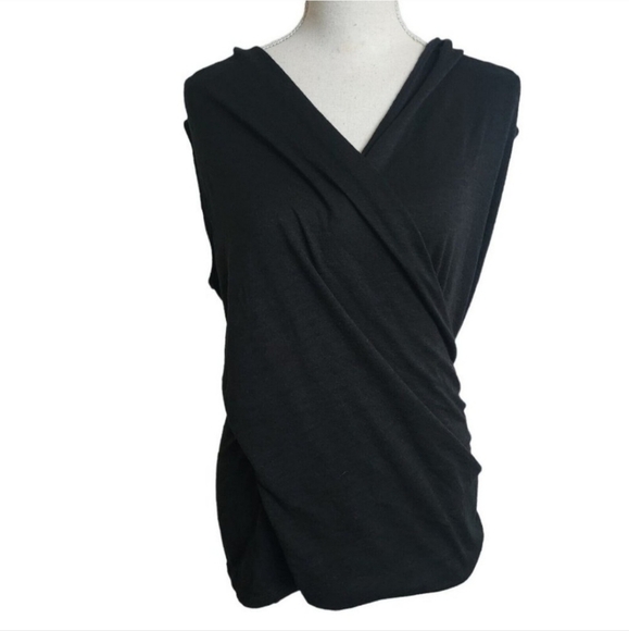 41 Hawthorn Tops - 41 Hawthorn Solid Black Sleeveless Blouse Shirt Large